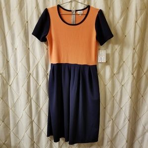 Navy & Salmon Amelia